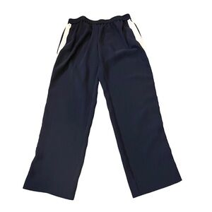 Women's J. Crew Navy Blue & White Tuxedo Stripe Jogger Pants